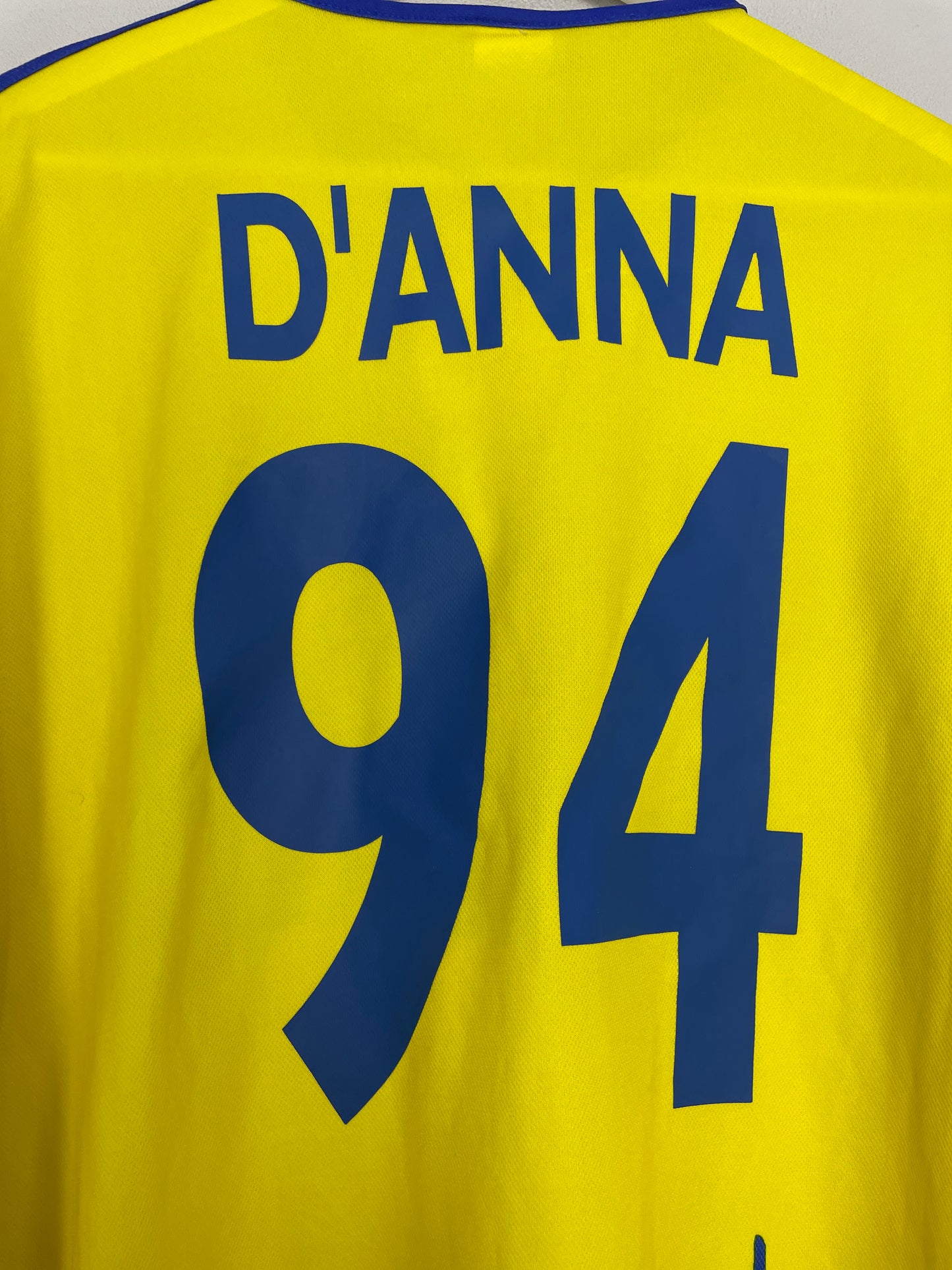 2001/02 CHIEVO D'ANNA #94 * MATCH ISSUED* L/S HOME SHIRT (XL) JOMA