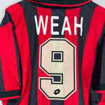 Shop 1995/96 AC MILAN WEAH #9 HOME SHIRT (XL) LOTTO, classic football shirts, vintage football shirts & retro soccer jerseys at Cult Kits