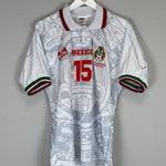 Shop 1998 MEXICO HERNANDEZ #15 *REISSUE* AWAY SHIRT (M) ABA SPORT, classic football shirts, vintage football shirts & retro soccer jerseys at Cult Kits