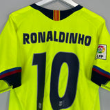 Shop 2005/06 BARCELONA RONALDINHO #10 AWAY SHIRT (M) NIKE, classic football shirts, vintage football shirts & retro soccer jerseys at Cult Kits