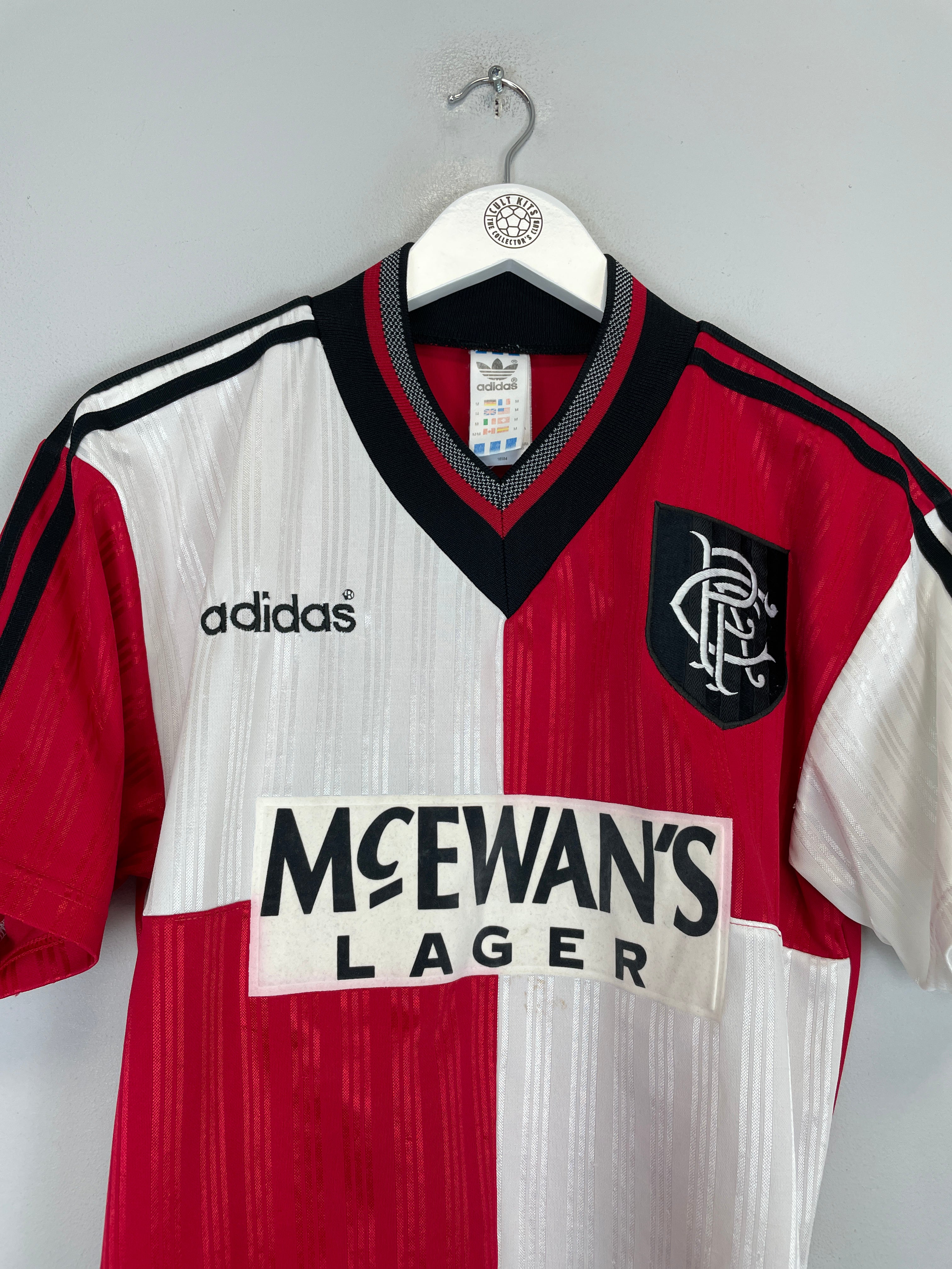 Shop 1995/96 RANGERS #8 AWAY SHIRT (M) ADIDAS, classic football shirts, vintage football shirts & retro soccer jerseys at Cult Kits