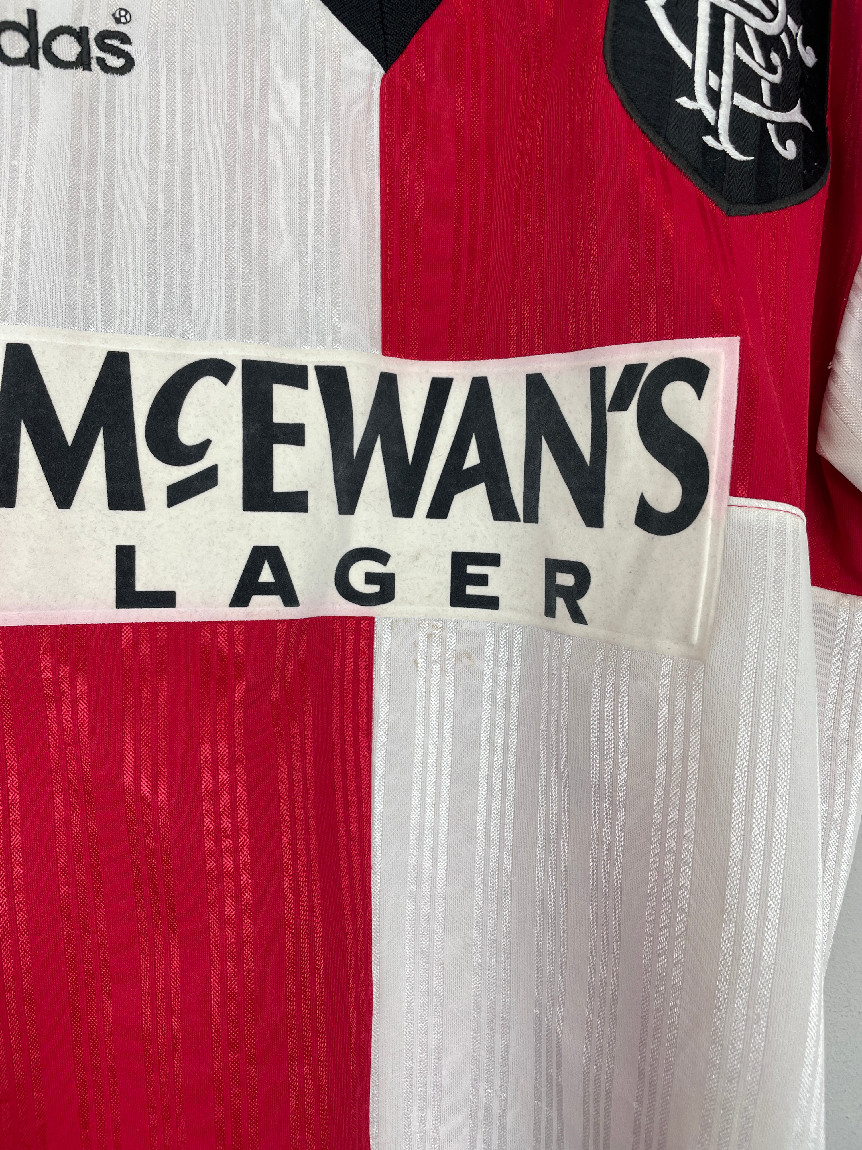 Shop 1995/96 RANGERS #8 AWAY SHIRT (M) ADIDAS, classic football shirts, vintage football shirts & retro soccer jerseys at Cult Kits