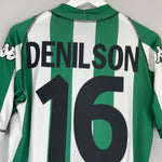 Shop 2003/04 REAL BETIS DENILSON #16 HOME SHIRT (M) KAPPA, classic football shirts, vintage football shirts & retro soccer jerseys at Cult Kits