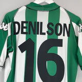 Shop 2003/04 REAL BETIS DENILSON #16 HOME SHIRT (M) KAPPA, classic football shirts, vintage football shirts & retro soccer jerseys at Cult Kits