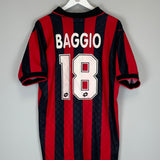 1995/96 AC MILAN BAGGIO #18 HOME SHIRT (L) LOTTO