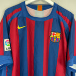 Shop 2005/06 BARCELONA RONALDINHO #10 HOME SHIRT (XL) NIKE, classic football shirts, vintage football shirts & retro soccer jerseys at Cult Kits