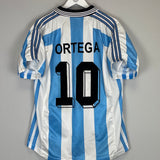 1998 ARGENTINA ORTEGA #10 HOME SHIRT (M) ADIDAS