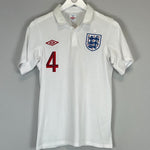 Shop 2010/11 ENGLAND GERRARD #4 HOME SHIRT (S) UMBRO, classic football shirts, vintage football shirts & retro soccer jerseys at Cult Kits