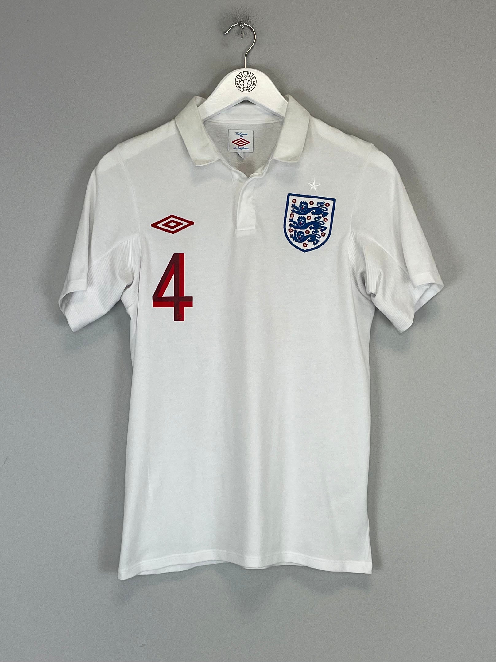 Shop 2010/11 ENGLAND GERRARD #4 HOME SHIRT (S) UMBRO, classic football shirts, vintage football shirts & retro soccer jerseys at Cult Kits