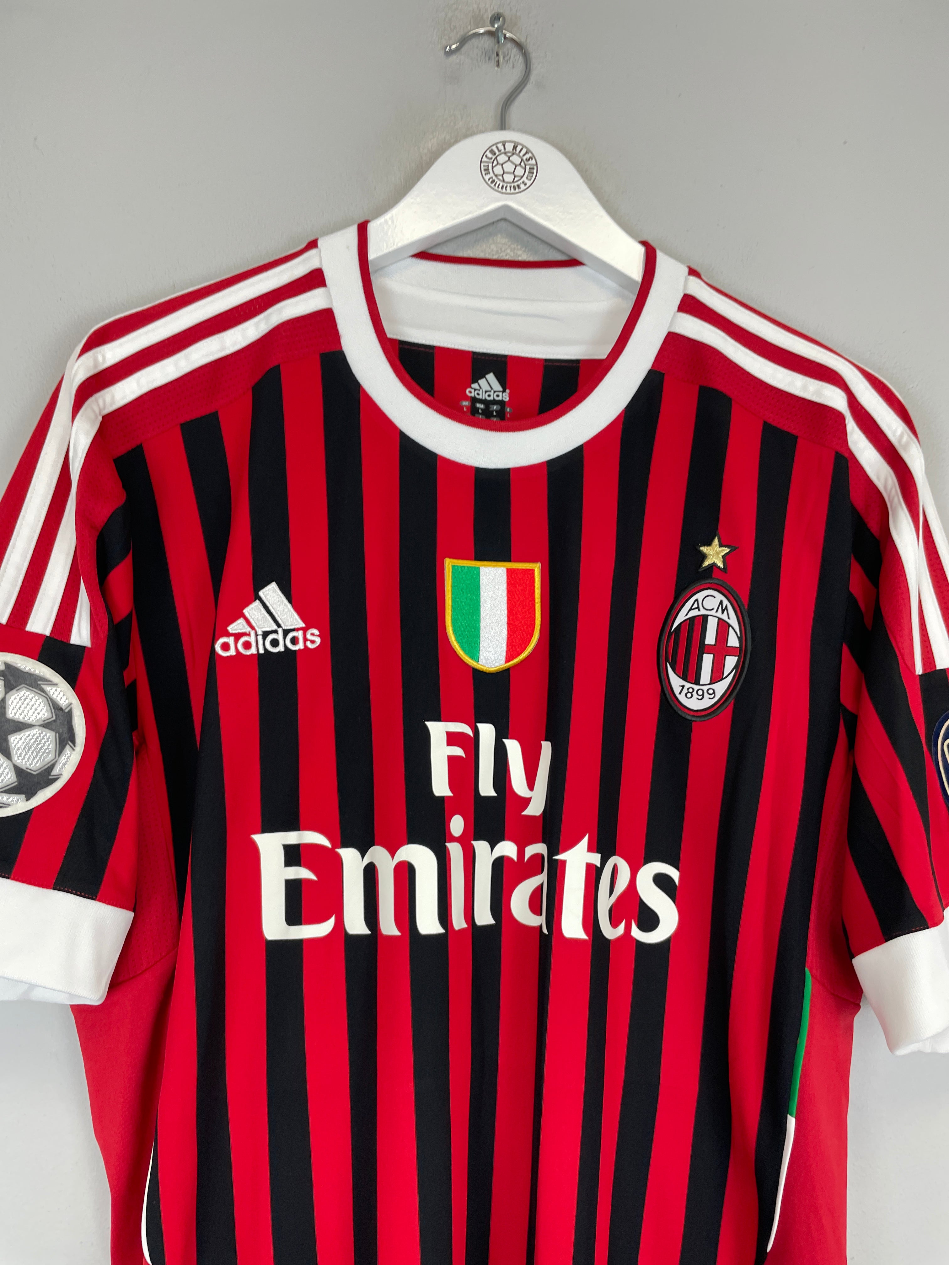 Shop 2011/12 AC MILAN IBRAHIMOVIC #11 C/L HOME SHIRT (L) ADIDAS, classic football shirts, vintage football shirts & retro soccer jerseys at Cult Kits