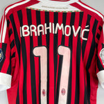 Shop 2011/12 AC MILAN IBRAHIMOVIC #11 C/L HOME SHIRT (L) ADIDAS, classic football shirts, vintage football shirts & retro soccer jerseys at Cult Kits