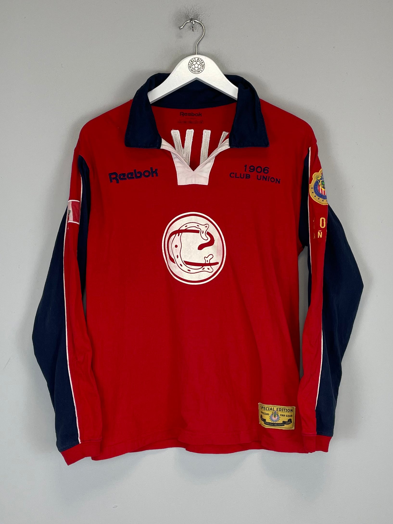 Shop 2005/06 CHIVAS GUADALAJARA L/S CENTENARY SHIRT (S) REEBOK, classic football shirts, vintage football shirts & retro soccer jerseys at Cult Kits