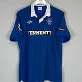 2010/11 RANGERS NAISMITH #14 *MATCH WORN vs MANCHESTER UNITED* C/L HOME SHIRT (L) UMBRO