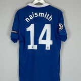 2010/11 RANGERS NAISMITH #14 *MATCH WORN vs MANCHESTER UNITED* C/L HOME SHIRT (L) UMBRO
