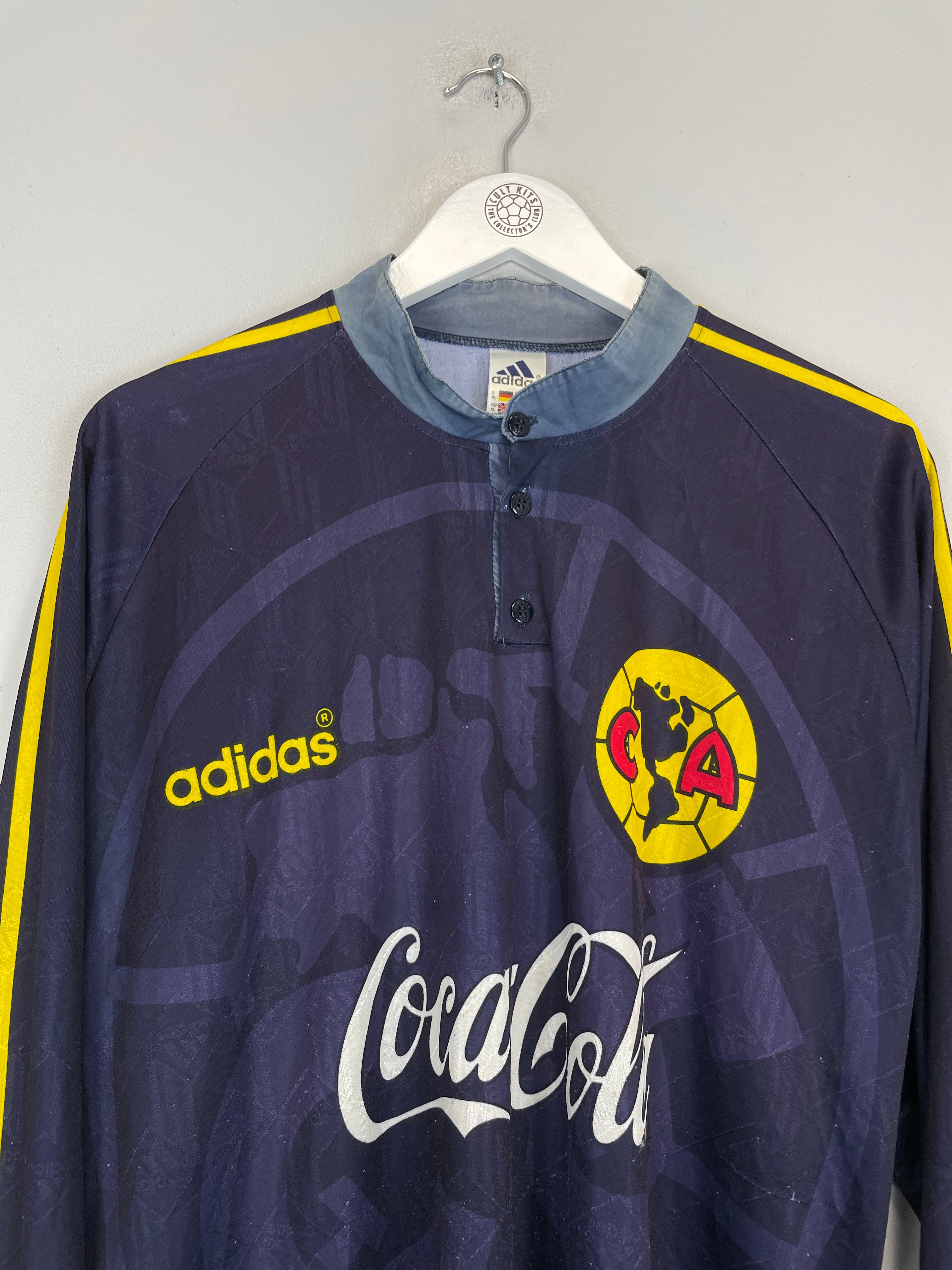 Shop 1997/98 CLUB AMERICA L/S AWAY SHIRT (XL) ADIDAS, classic football shirts, vintage football shirts & retro soccer jerseys at Cult Kits
