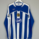2005/06 WIGAN HENCHOZ #6 *MATCH WORN vs MANCHESTER UNITED* L/S HOME SHIRT (XL) JJB