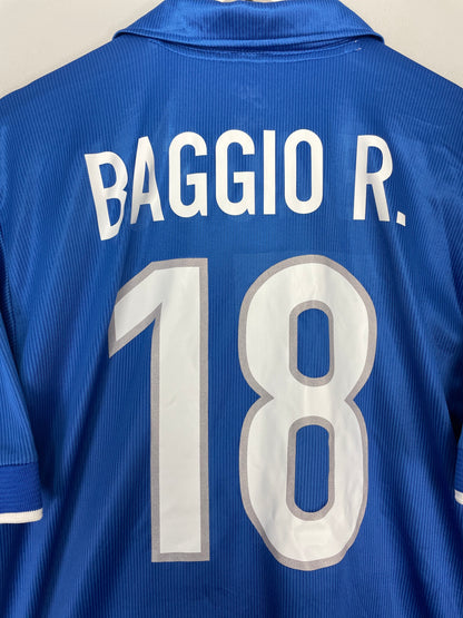 1997/98 ITALY R.BAGGIO #18 HOME SHIRT (L) NIKE