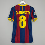 Shop 2010/11 BARCELONA INIESTA #8 HOME SHIRT (S) NIKE, classic football shirts, vintage football shirts & retro soccer jerseys at Cult Kits
