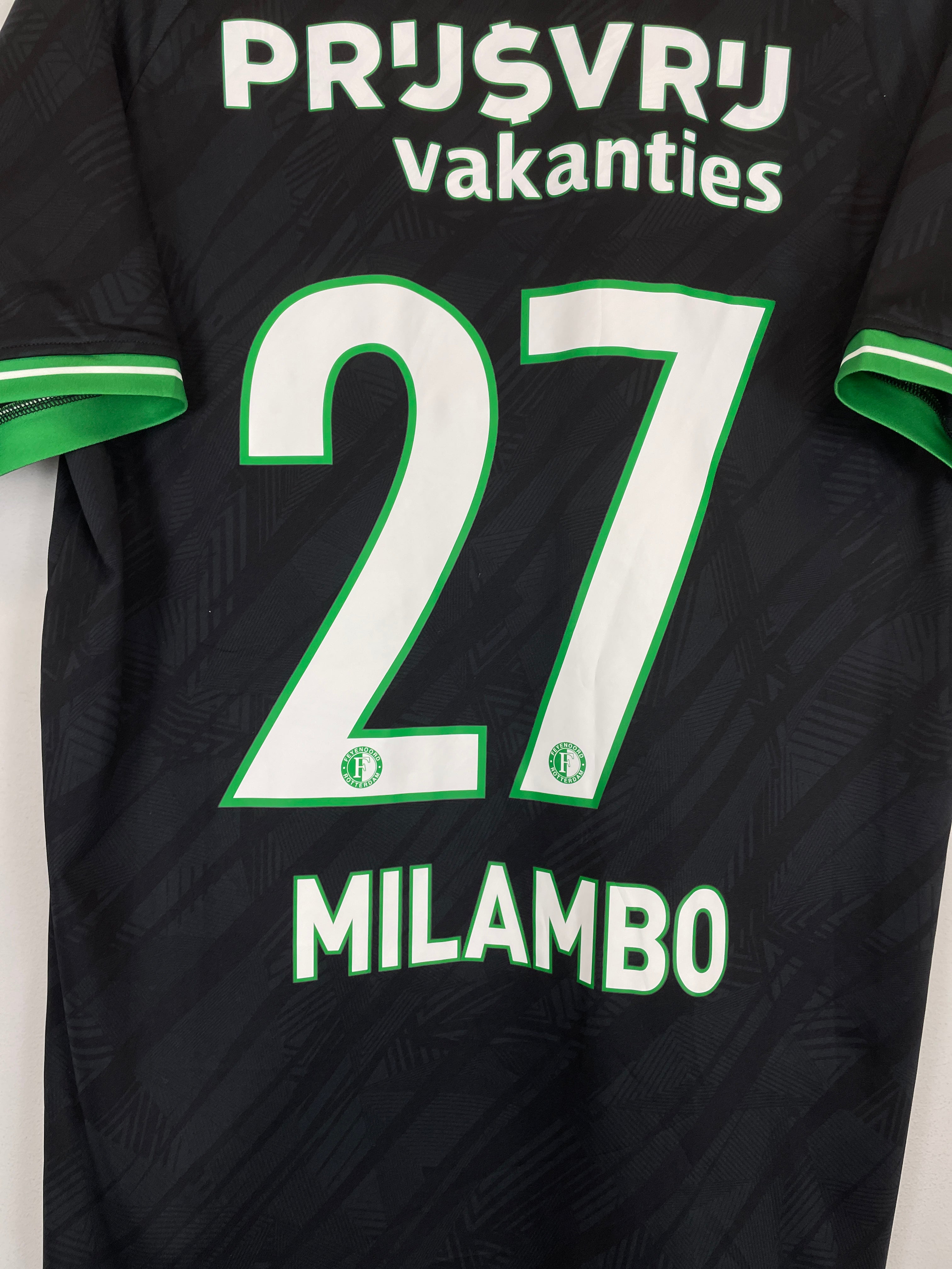 Shop 2024/25 FEYENOORD MILAMBO #27 AWAY SHIRT (L) CASTORE, classic football shirts, vintage football shirts & retro soccer jerseys at Cult Kits