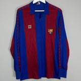 Shop 1984/89 BARCELONA L/S HOME SHIRT (L) MEYBA, classic football shirts, vintage football shirts & retro soccer jerseys at Cult Kits