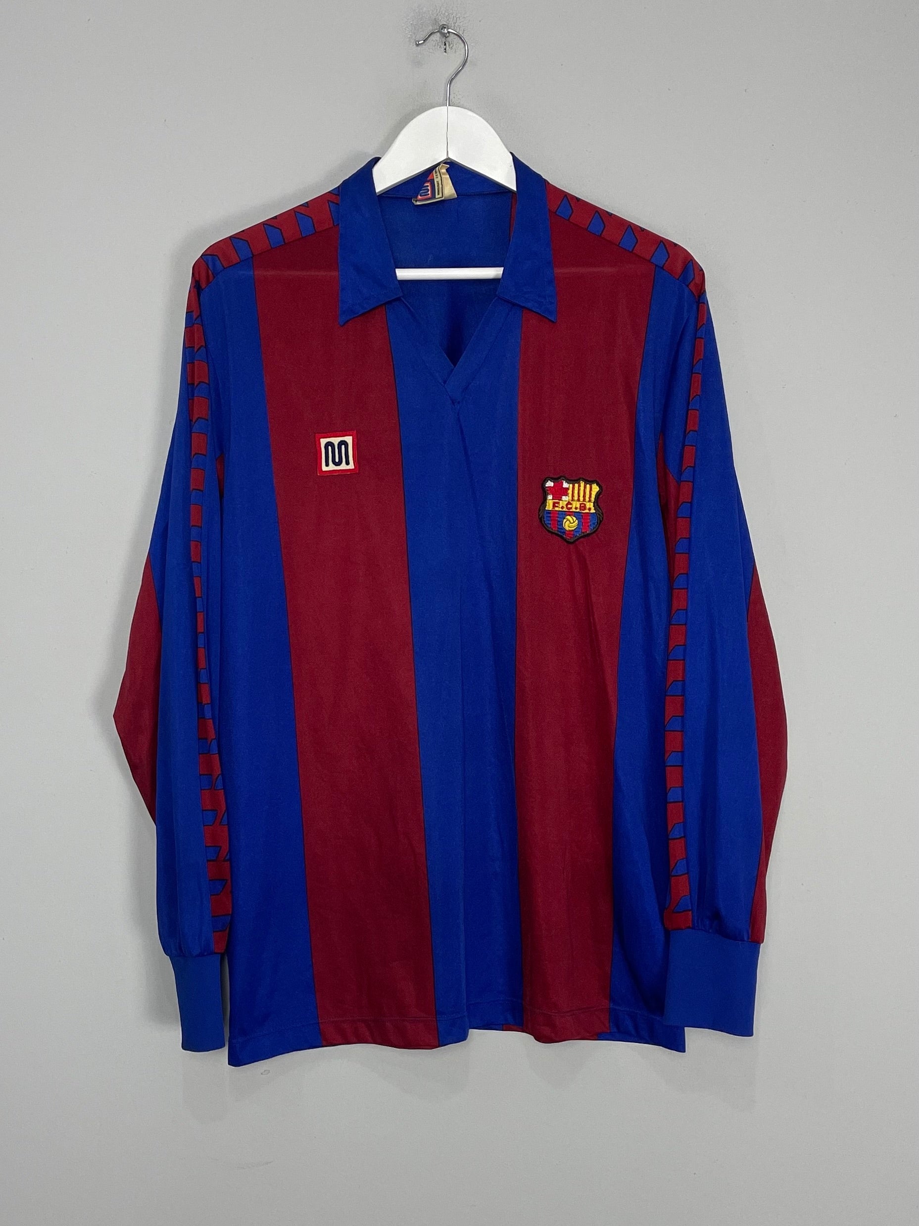 Shop 1984/89 BARCELONA L/S HOME SHIRT (L) MEYBA, classic football shirts, vintage football shirts & retro soccer jerseys at Cult Kits
