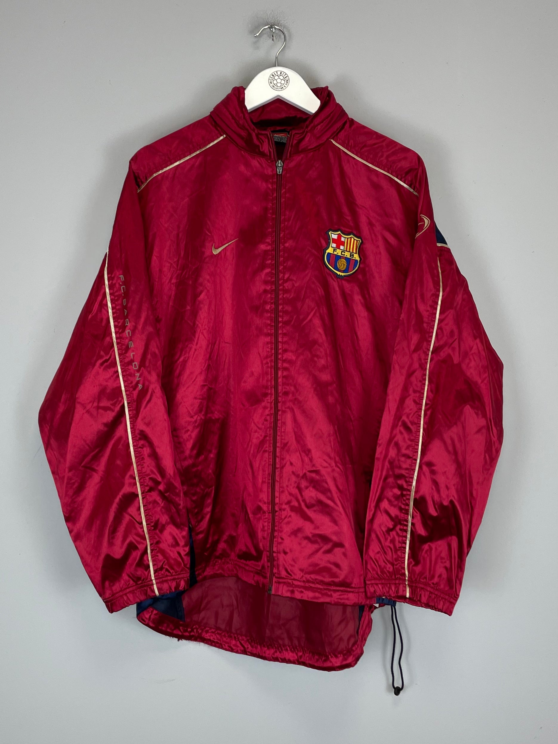Shop 2001/02 BARCELONA TRACK JACKET (M) NIKE, classic football shirts, vintage football shirts & retro soccer jerseys at Cult Kits