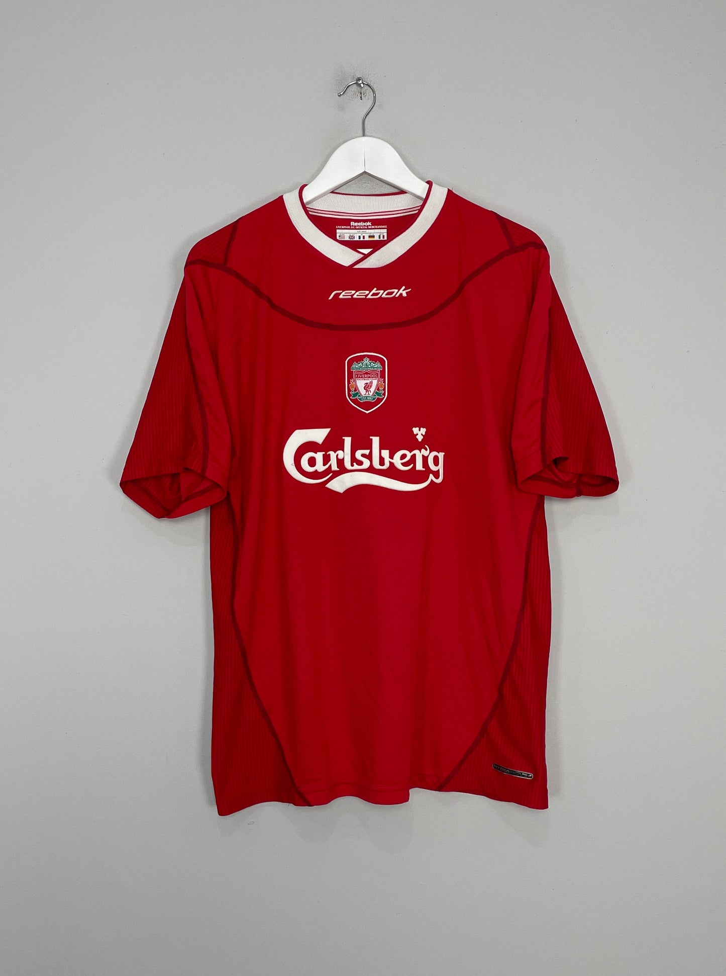 2002/04 LIVERPOOL SMICER #7 HOME SHIRT (L) REEBOK