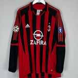 Shop 2005/06 AC MILAN MALDINI #3 C/L L/S HOME SHIRT (L) ADIDAS, classic football shirts, vintage football shirts & retro soccer jerseys at Cult Kits