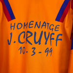 Shop 1999 BARCELONA CRUYFF TESTIMONIAL SHIRT (XL) VESTISPORT, classic football shirts, vintage football shirts & retro soccer jerseys at Cult Kits