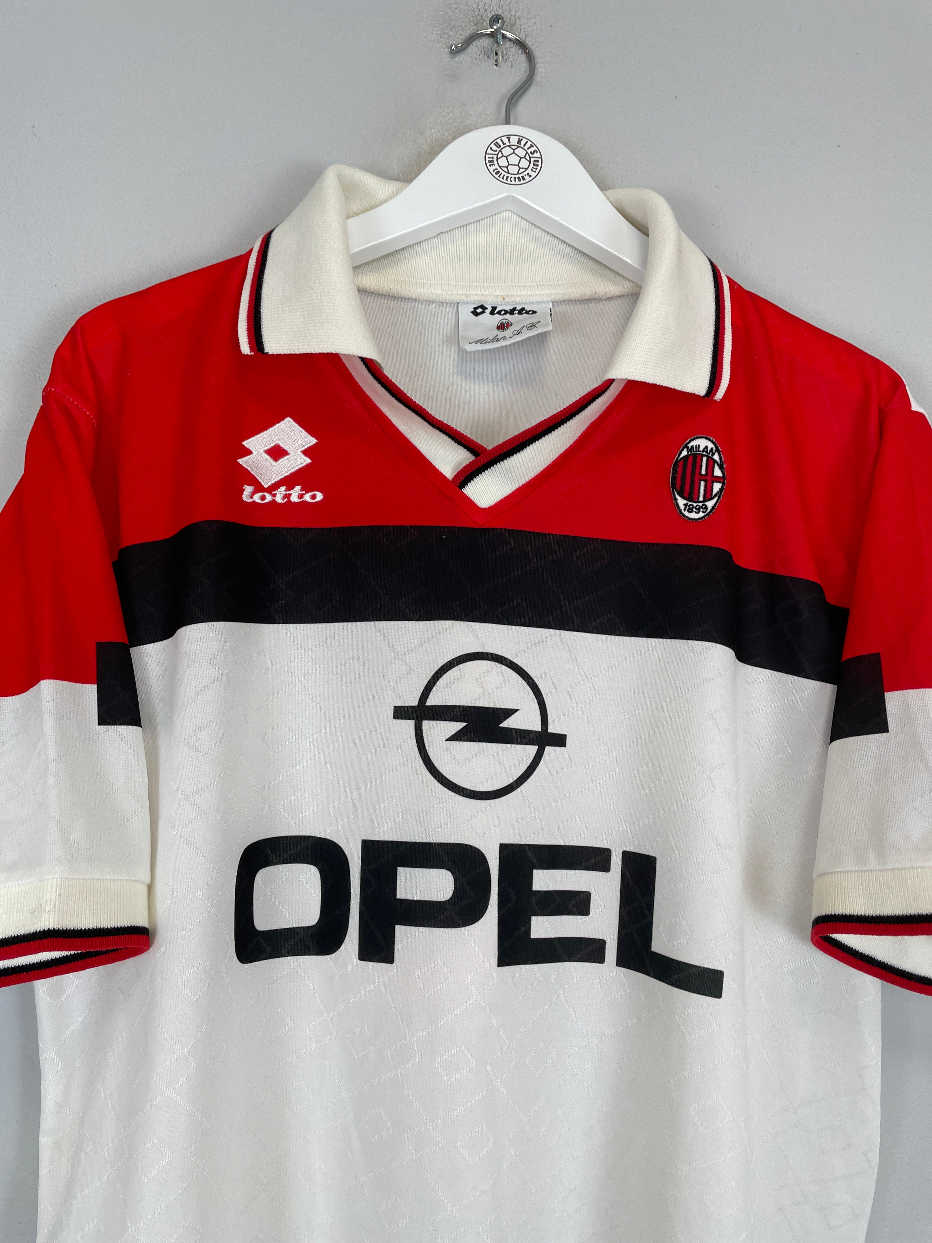Shop 1994/95 AC MILAN #16 *PLAYER ISSUE* AWAY SHIRT (L) LOTTO, classic football shirts, vintage football shirts & retro soccer jerseys at Cult Kits