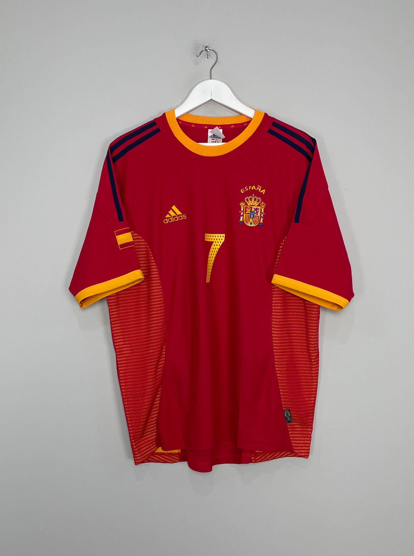 2002/04 SPAIN RAUL #7 HOME SHIRT (L) ADIDAS