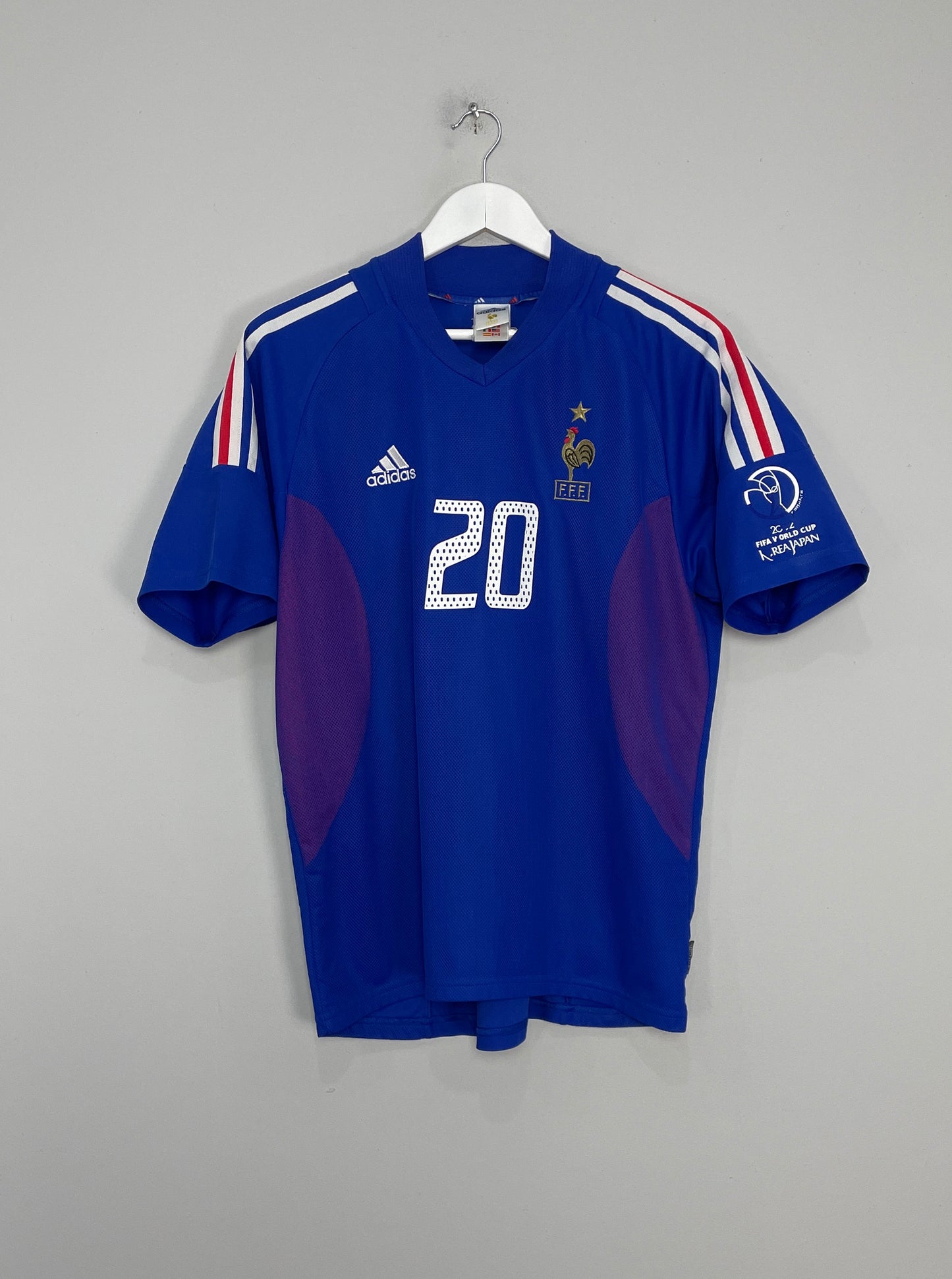 2002/04 FRANCE TREZEGUET #20 HOME SHIRT (M) ADIDAS