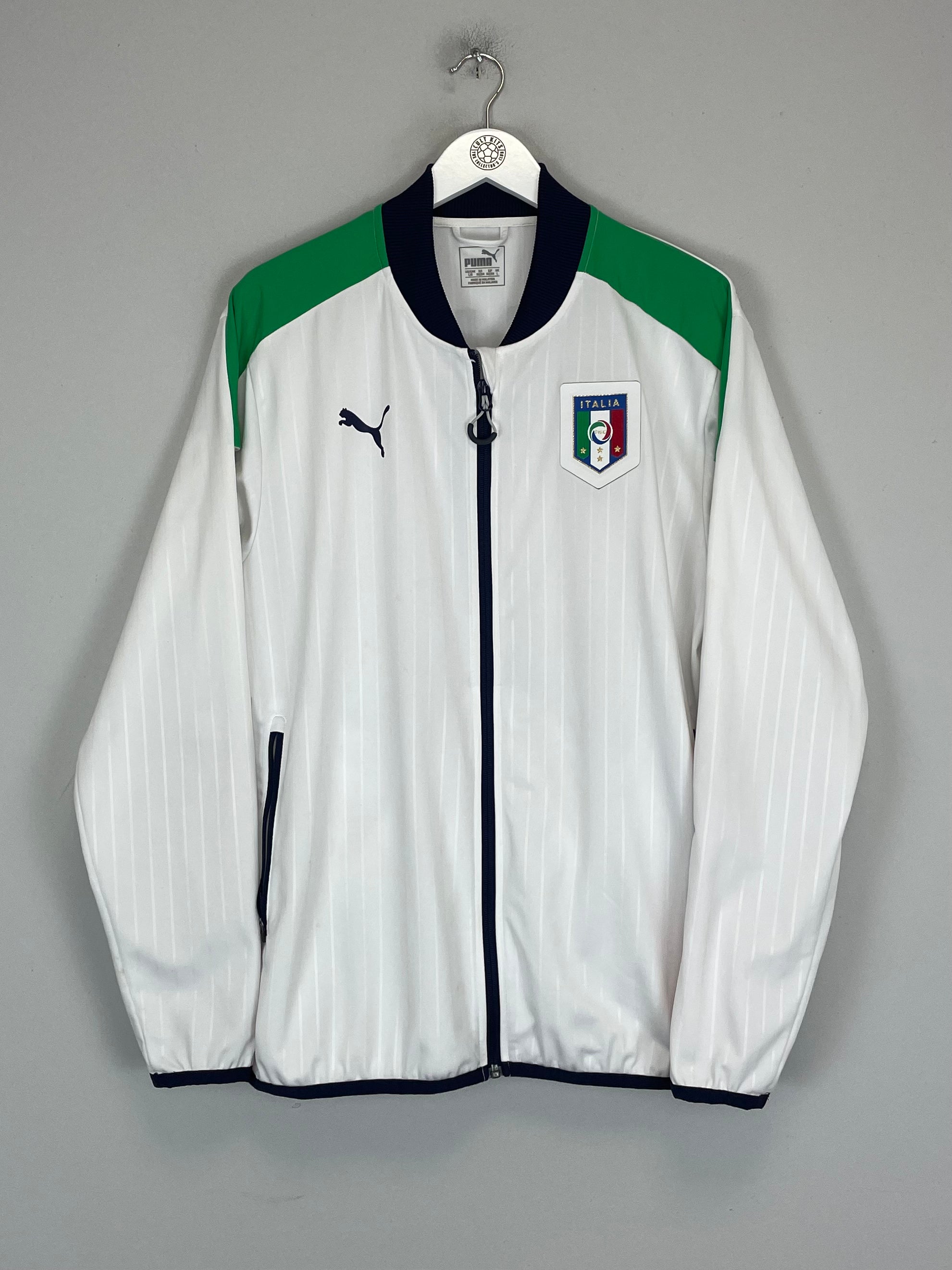 Shop 2016/17 ITALY TRACK JACKET (L) PUMA, classic football shirts, vintage football shirts & retro soccer jerseys at Cult Kits