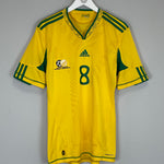 Shop 2010/11 SOUTH AFRICA TSHABALALA #8 HOME SHIRT (M) ADIDAS, classic football shirts, vintage football shirts & retro soccer jerseys at Cult Kits