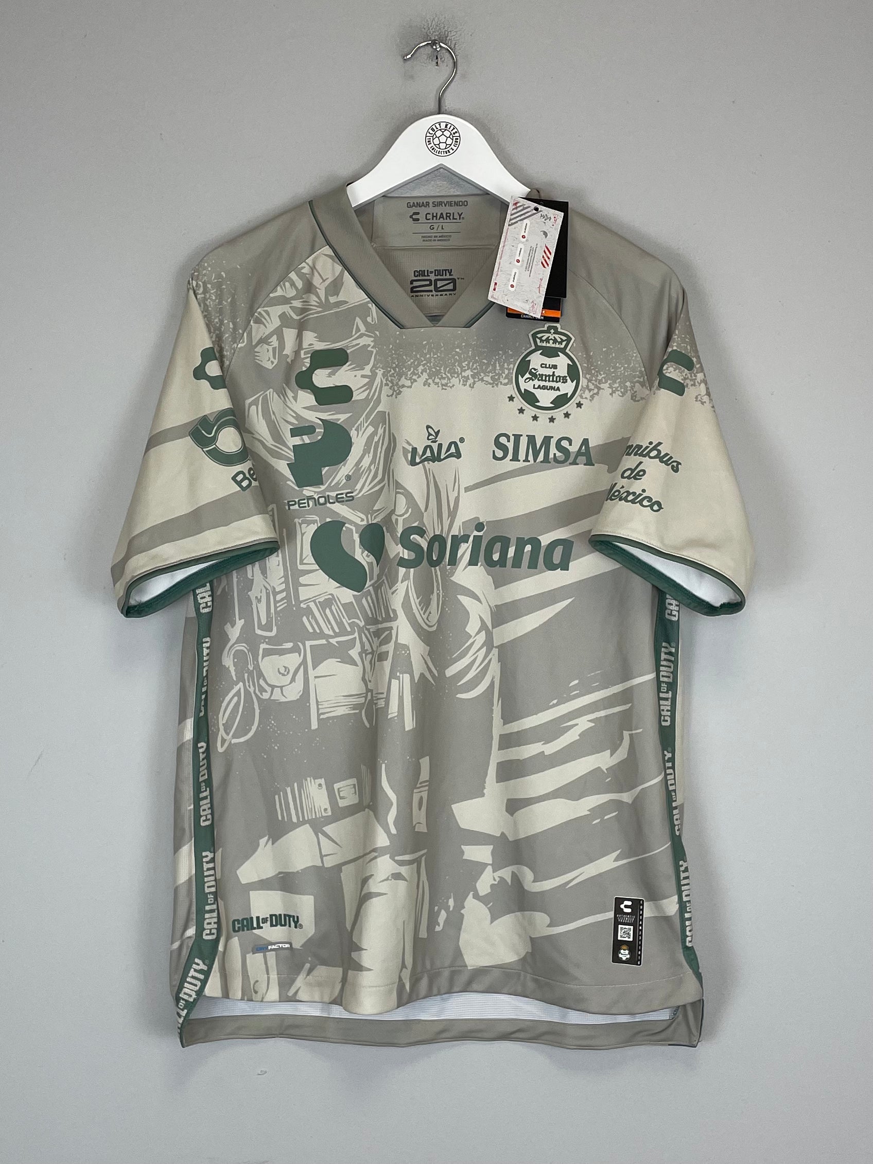 Shop 2023/24 SANTOS LAGUNA X CALL OF DUTY *BNWT* SIGNED SHIRT (L) CHARLY, classic football shirts, vintage football shirts & retro soccer jerseys at Cult Kits