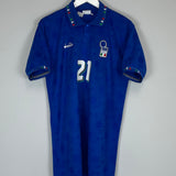 Shop 1994 ITALY ZOLA #21 HOME SHIRT (XL) DIADORA, classic football shirts, vintage football shirts & retro soccer jerseys at Cult Kits