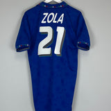 Shop 1994 ITALY ZOLA #21 HOME SHIRT (XL) DIADORA, classic football shirts, vintage football shirts & retro soccer jerseys at Cult Kits