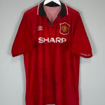 Shop 1994/96 MANCHESTER UNITED CANTONA #7 HOME SHIRT (XXL) UMBRO, classic football shirts, vintage football shirts & retro soccer jerseys at Cult Kits