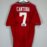 Shop 1994/96 MANCHESTER UNITED CANTONA #7 HOME SHIRT (XXL) UMBRO, classic football shirts, vintage football shirts & retro soccer jerseys at Cult Kits