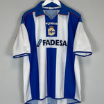 Shop 2001/02 DEPORTIVO LA CORUNA VALERON #21 HOME SHIRT (L) JOMA, classic football shirts, vintage football shirts & retro soccer jerseys at Cult Kits