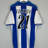 Shop 2001/02 DEPORTIVO LA CORUNA VALERON #21 HOME SHIRT (L) JOMA, classic football shirts, vintage football shirts & retro soccer jerseys at Cult Kits