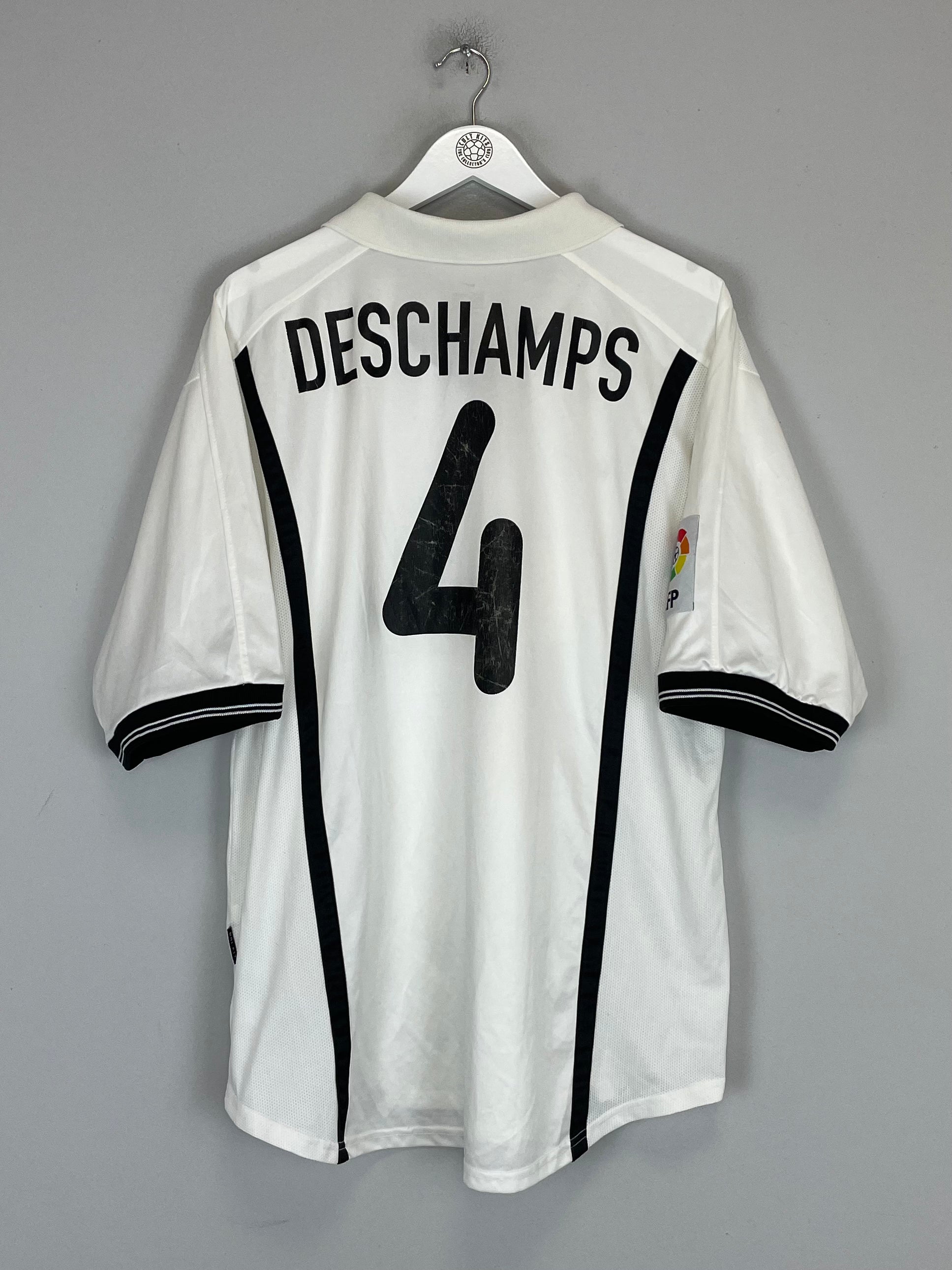Shop 2000/01 VALENCIA DESCHAMPS #4 HOME SHIRT (L) NIKE, classic football shirts, vintage football shirts & retro soccer jerseys at Cult Kits