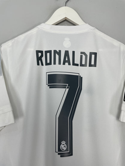 2015/16 REAL MADRID RONALDO #7 HOME SHIRT (XL) ADIDAS