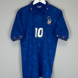 Shop 1994 ITALY R.BAGGIO #10 HOME SHIRT (M) DIADORA, classic football shirts, vintage football shirts & retro soccer jerseys at Cult Kits