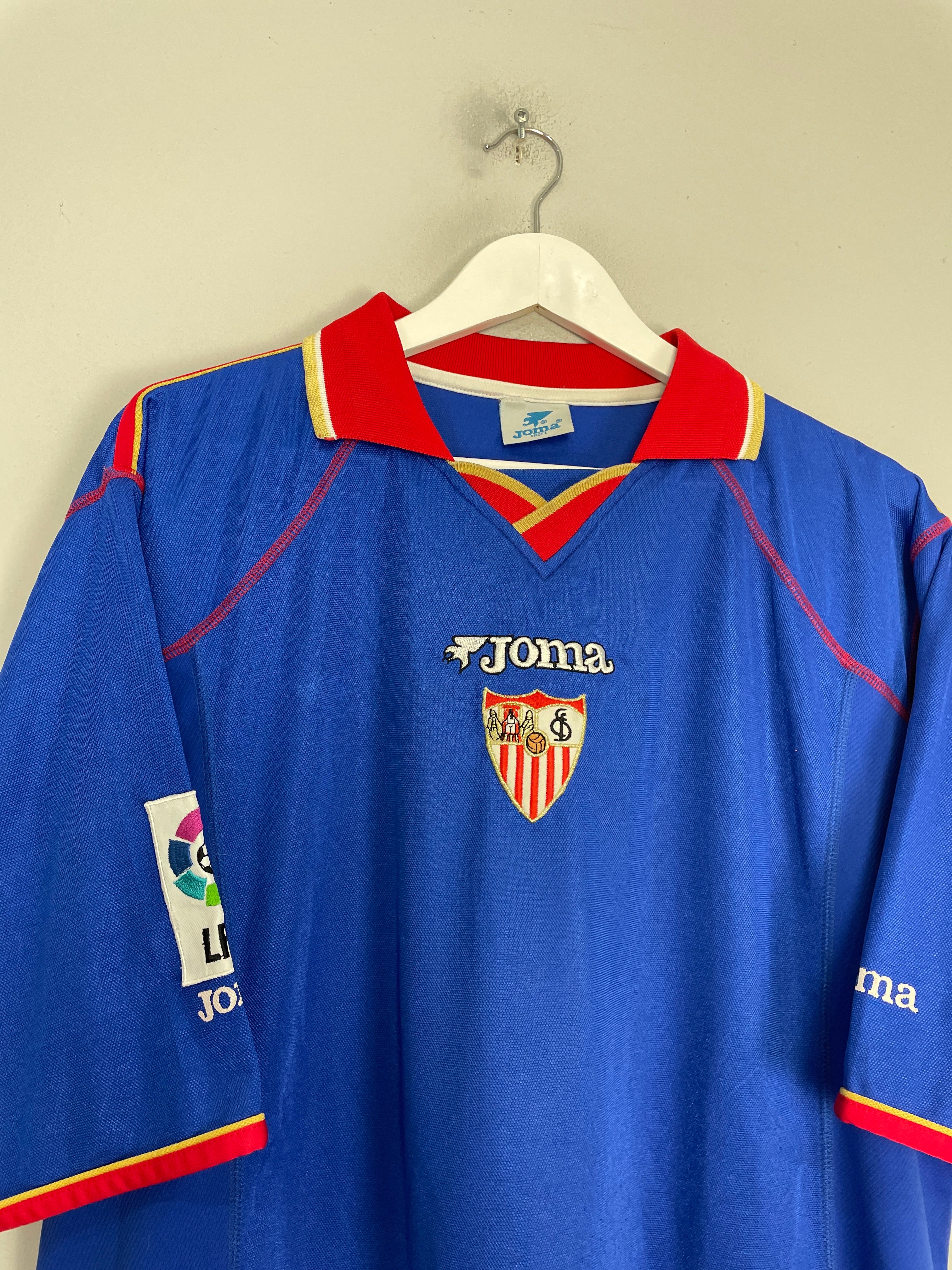 Shop 2001/02 SEVILLA THIRD SHIRT (XL) JOMA, classic football shirts, vintage football shirts & retro soccer jerseys at Cult Kits