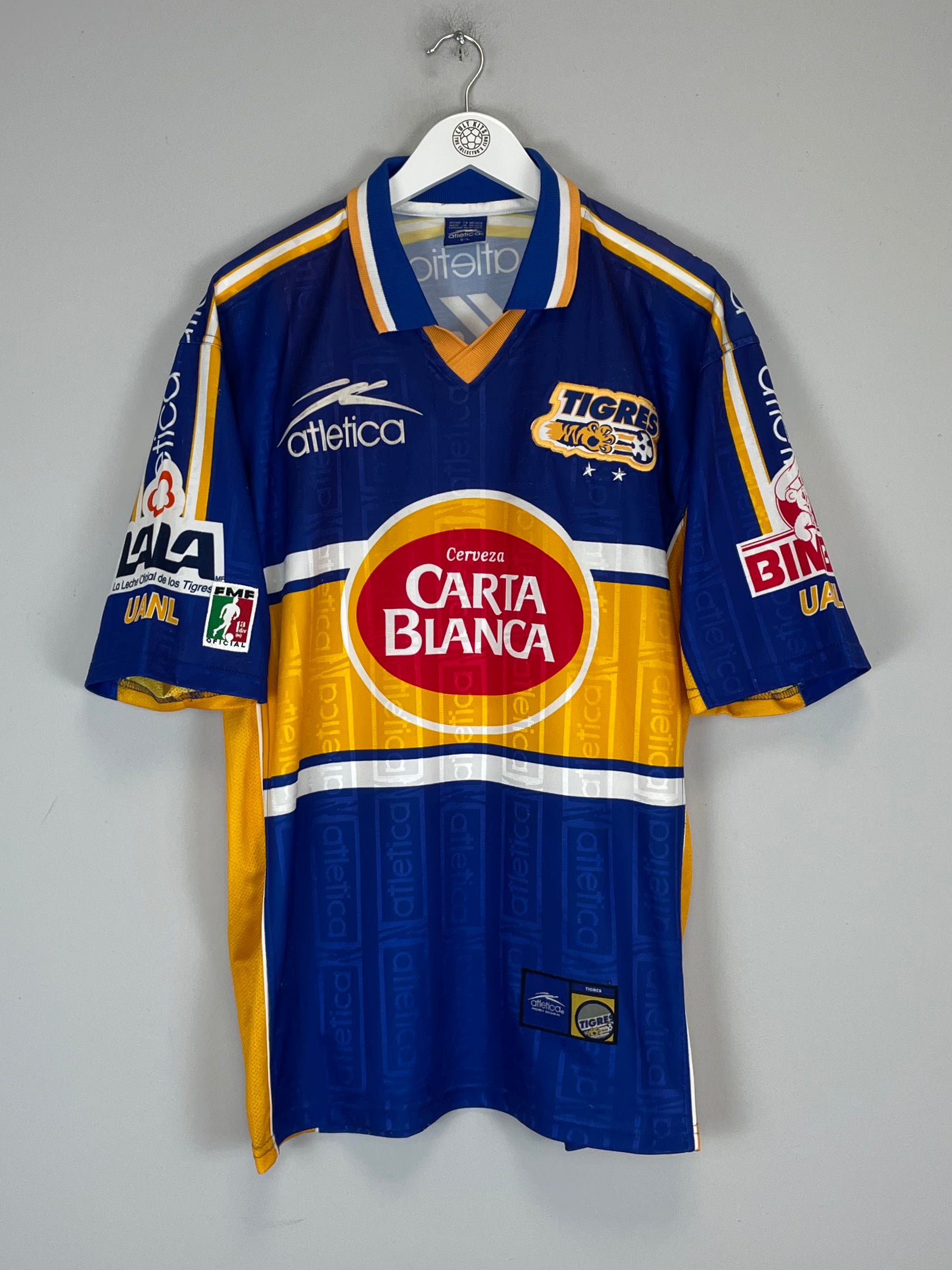 Shop 1996/98 TIGRES AWAY SHIRT (L) ATLETICA, classic football shirts, vintage football shirts & retro soccer jerseys at Cult Kits