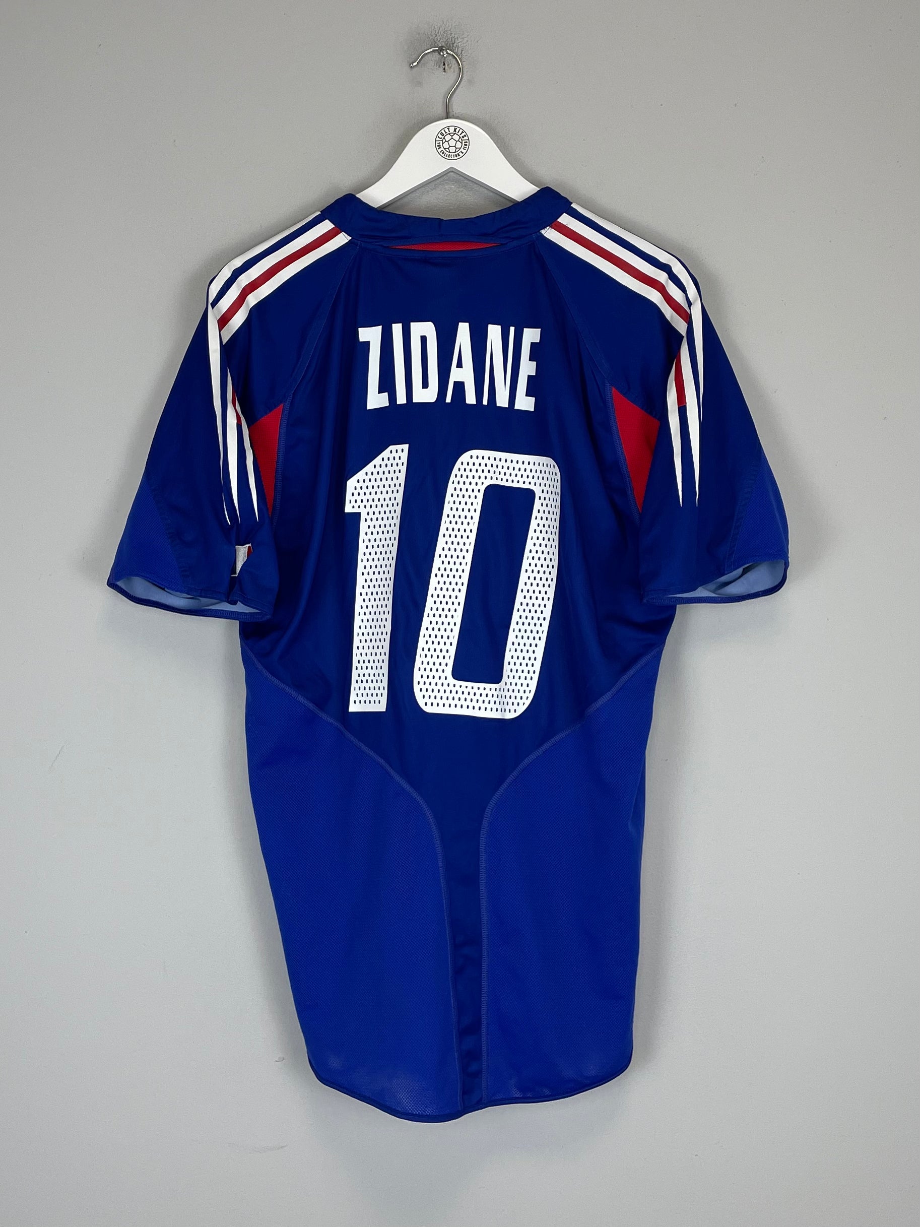 Shop 2004/06 FRANCE ZIDANE #10 HOME SHIRT (L) ADIDAS, classic football shirts, vintage football shirts & retro soccer jerseys at Cult Kits