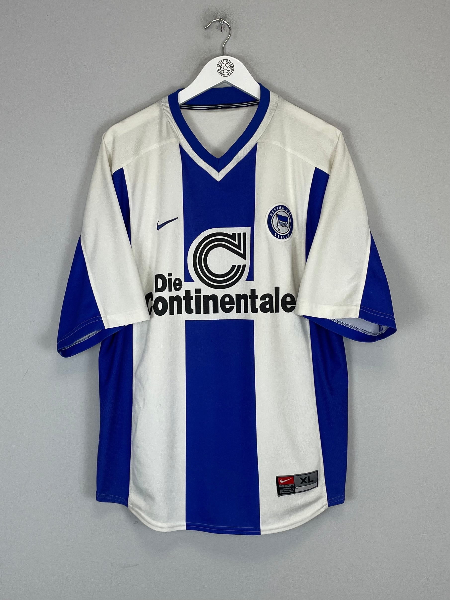 Shop 1999/00 HERTHA BERLIN HOME SHIRT (XL) NIKE, classic football shirts, vintage football shirts & retro soccer jerseys at Cult Kits