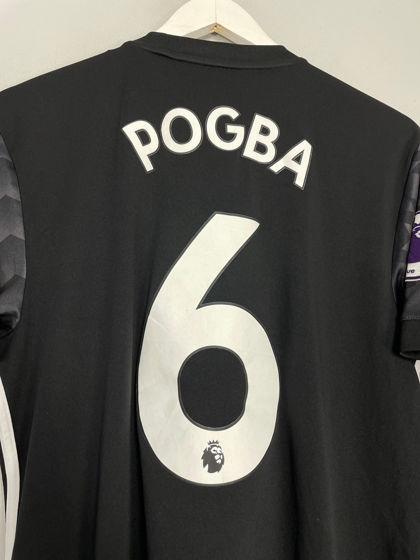 2017/18 MANCHESTER UNITED POGBA #6 AWAY SHIRT (M) ADIDAS