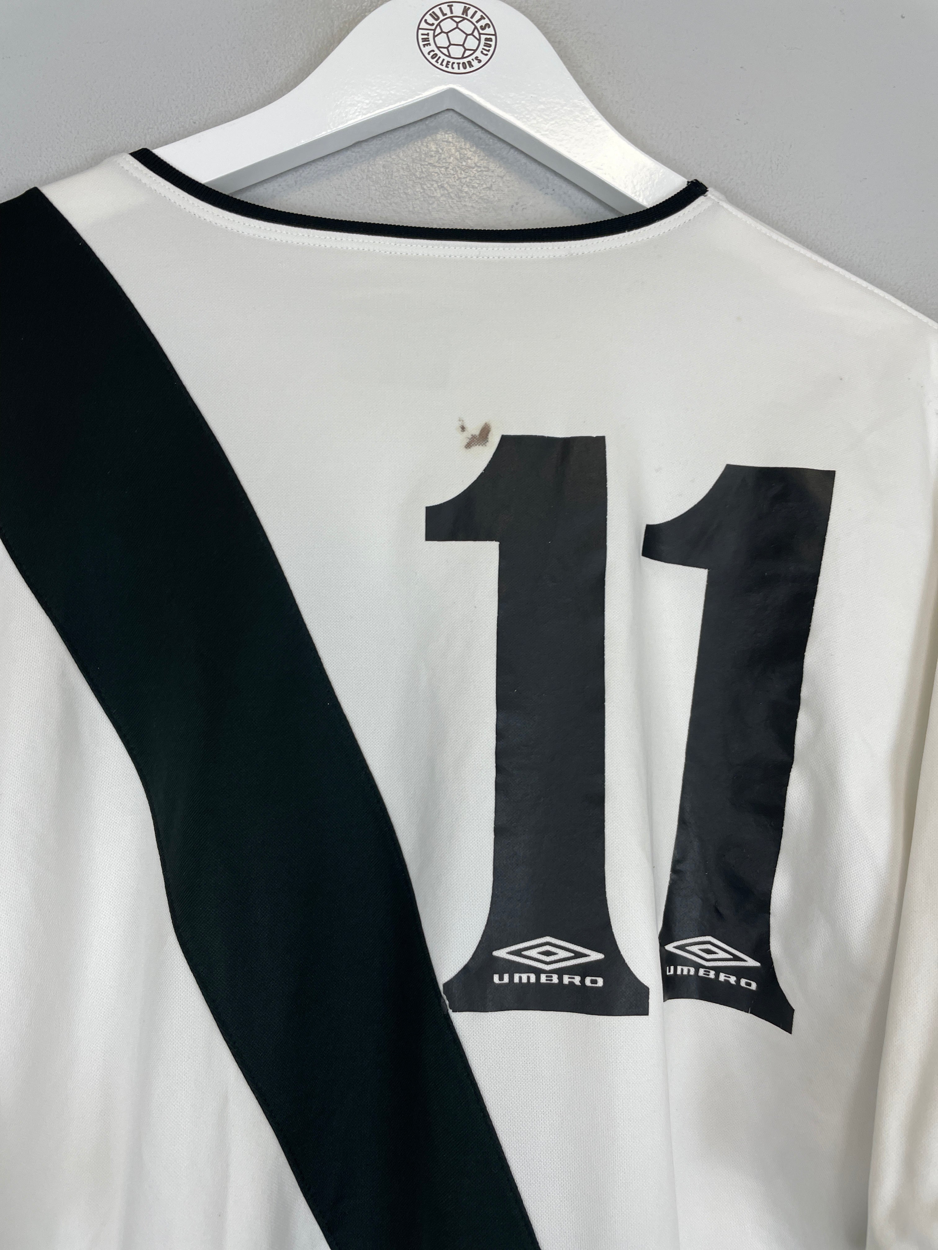 Shop 2003/04 VASCO DA GAMA #11 HOME SHIRT (XL) UMBRO, classic football shirts, vintage football shirts & retro soccer jerseys at Cult Kits